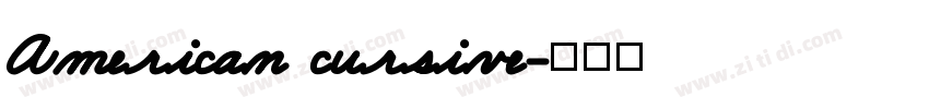 American cursive字体转换